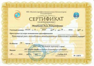 Сертификат о повышении квалификации 2019 г. Михайлова А.А.
